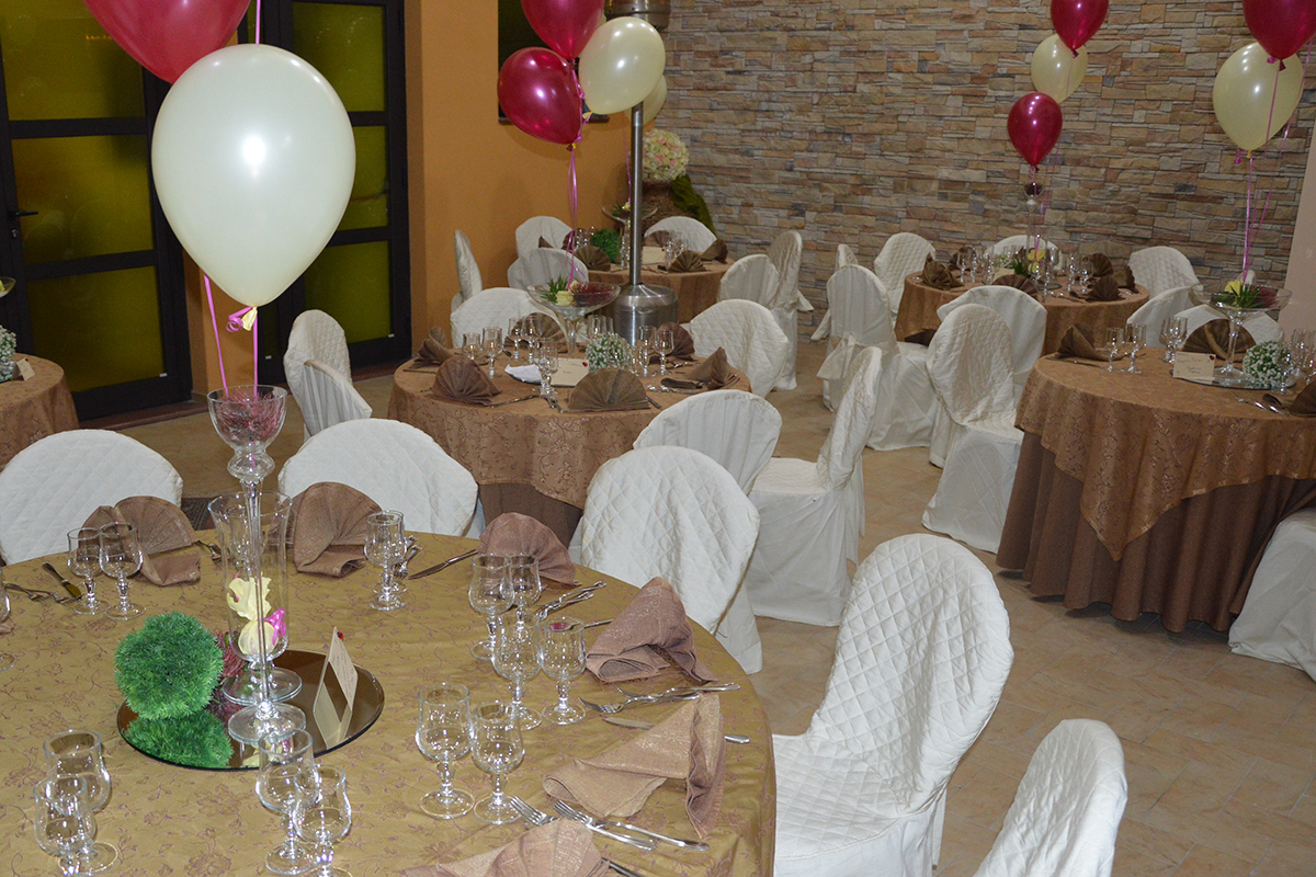 Prepared event room at Bar Renè