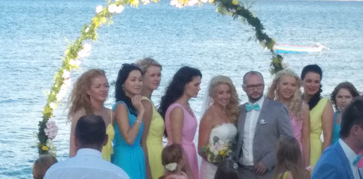 Beach reception setting